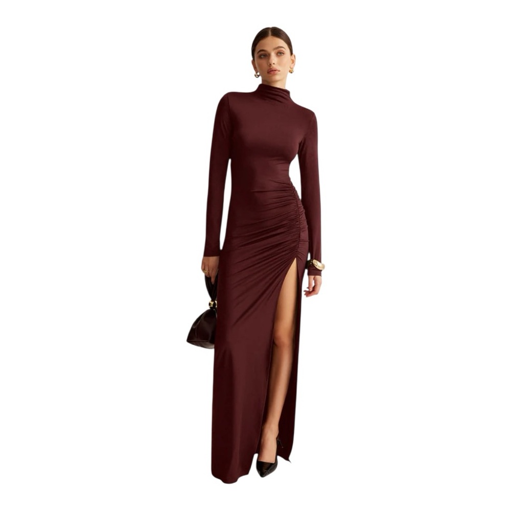 Commense Burgundy Maxi Dress